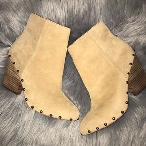 BCBG suede booties with studs